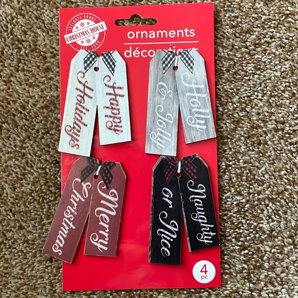 4 Christmas House ornaments